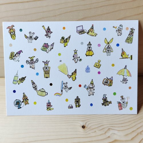 笑喂 Smilehello 明信片/卡片/插畫卡片/生日賀卡 生日快樂每一天(六月壽星)
