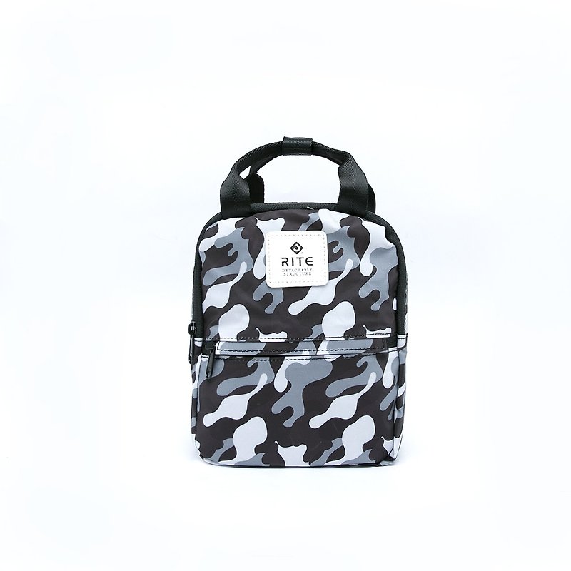 [RITE] Le Tour Series - Dual-use Mini Backpack - Grey Camouflage - Backpacks - Waterproof Material Black