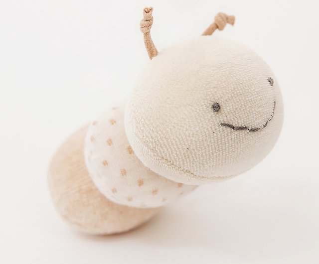 Japan hand made organic cotton - baby rattle - Shop MARURU be' be