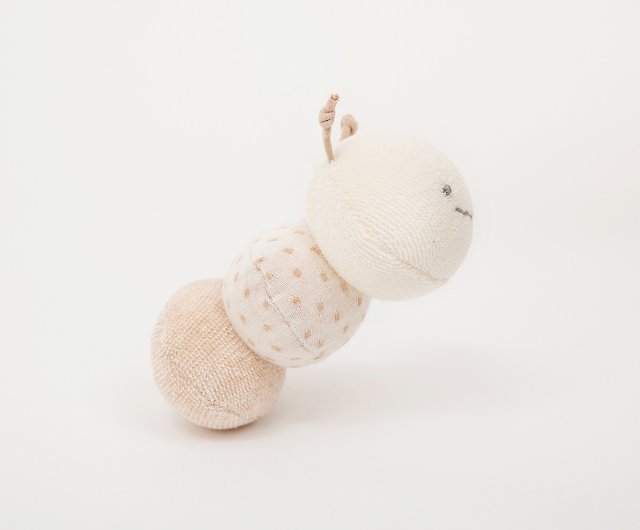 Japan hand made organic cotton - baby rattle - Shop MARURU be' be
