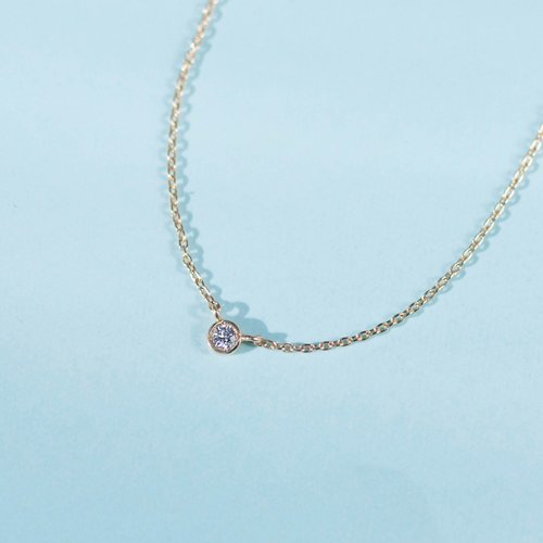 K18YG×Diamond 0.06ct / Pleine Lune -Necklace- - 設計館ECETY