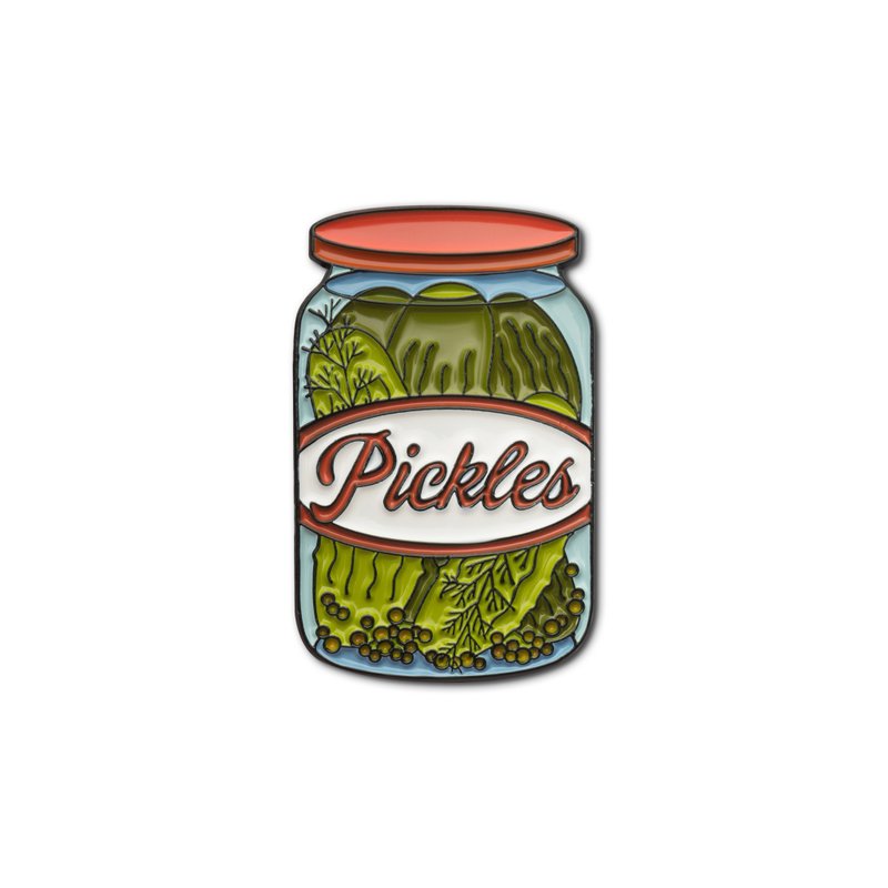 Enamel Pin Pickle Jar - 徽章/別針 - 琺瑯 綠色