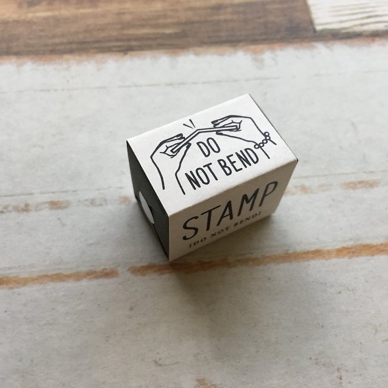 KNOOP WORKS Wooden Stamp (DO NOT BEND) - ตราปั๊ม/สแตมป์/หมึก - ไม้ สีกากี