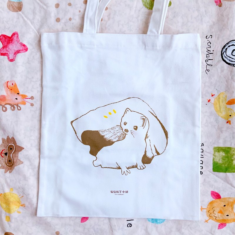 12% off Lucky Bags / Choose two large canvas bags from Animal Collection - กระเป๋าแมสเซนเจอร์ - วัสดุอื่นๆ ขาว