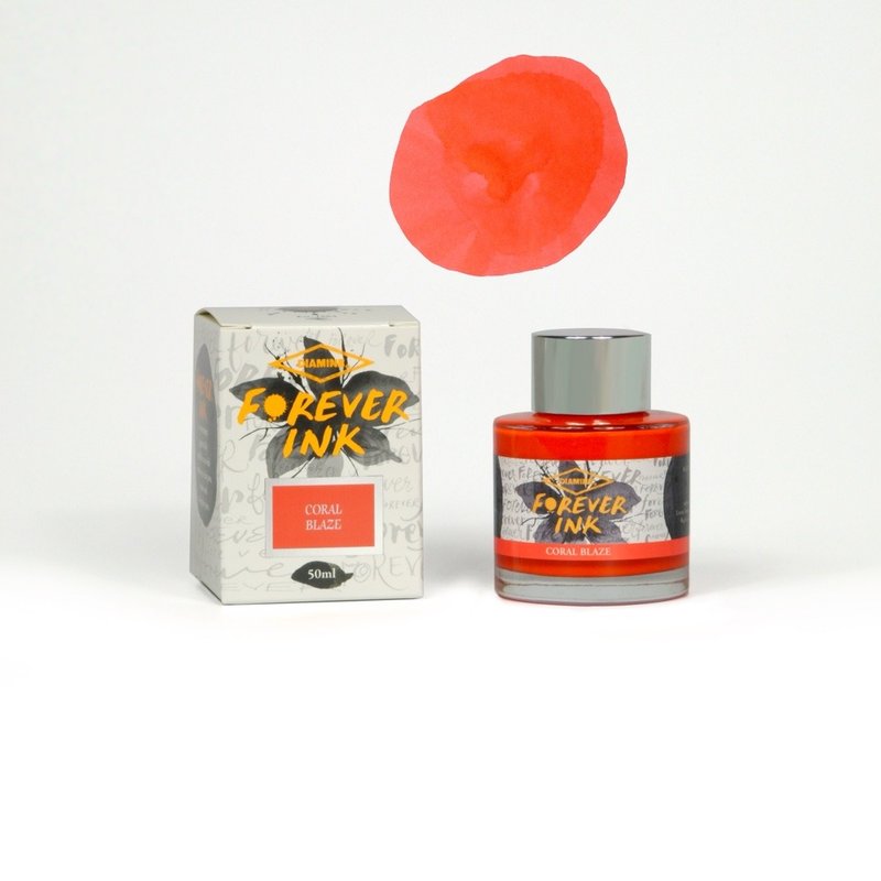 Diamine 永恆墨水 50ml - 珊瑚火焰 - 墨水/鋼筆墨水 - 玻璃 橘色