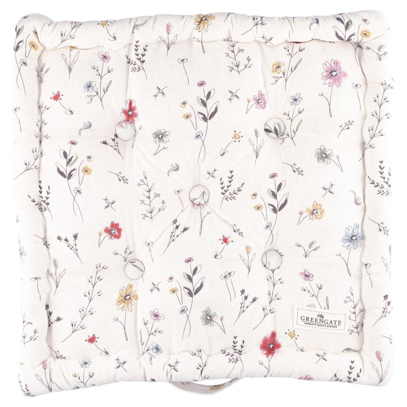 【新品】丹麥Greengate Venissa white 方形椅墊 50x50cm - 枕頭/抱枕 - 棉．麻 多色