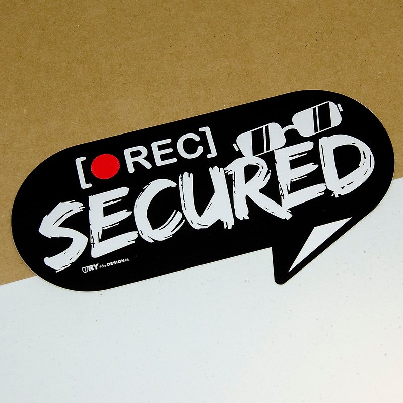 Secured - Black / Sticker - Stickers - Other Materials Black