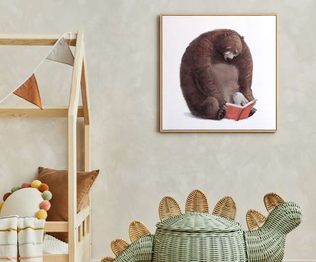 就寝前の読み聞かせ～可愛いくまとうさぎの掛け絵/おとぎ話