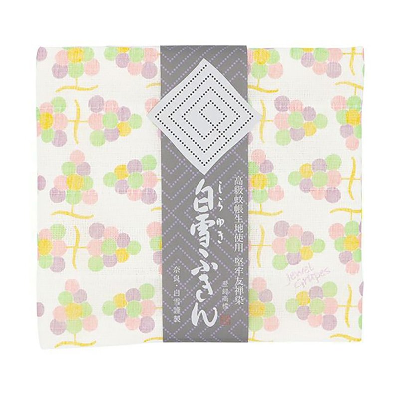 Kyoyuzen dyed all-purpose towel/grape - ผ้ารองโต๊ะ/ของตกแต่ง - ผ้าฝ้าย/ผ้าลินิน ขาว