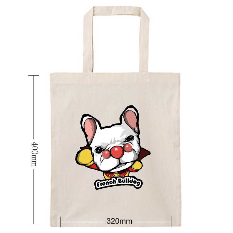 Anpanman dog fighting illustration original design thick version environmental protection bag canvas bag bag shopping bag - กระเป๋าถือ - ผ้าฝ้าย/ผ้าลินิน 