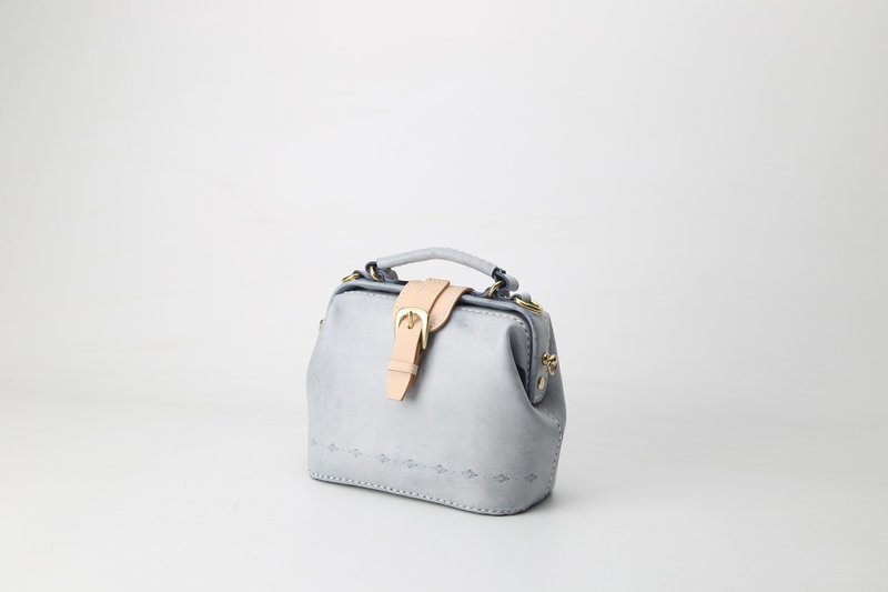 【Customer Edition】Mid-sized mouth gold package doctor package-magnetic buckle version - Briefcases & Doctor Bags - Genuine Leather Green