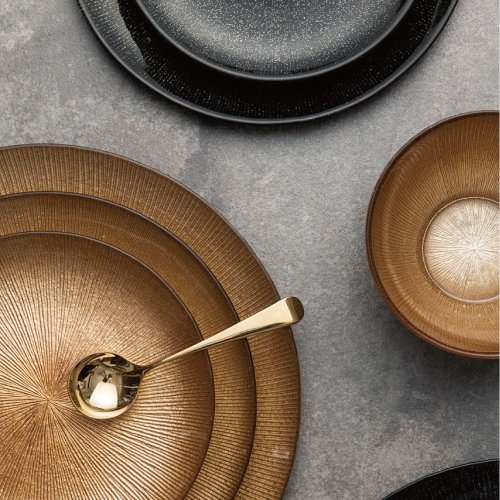 WAGA 餐桌器物 WAGA 歐式金濱爍星 玻璃小圓盤21cm / 共2色