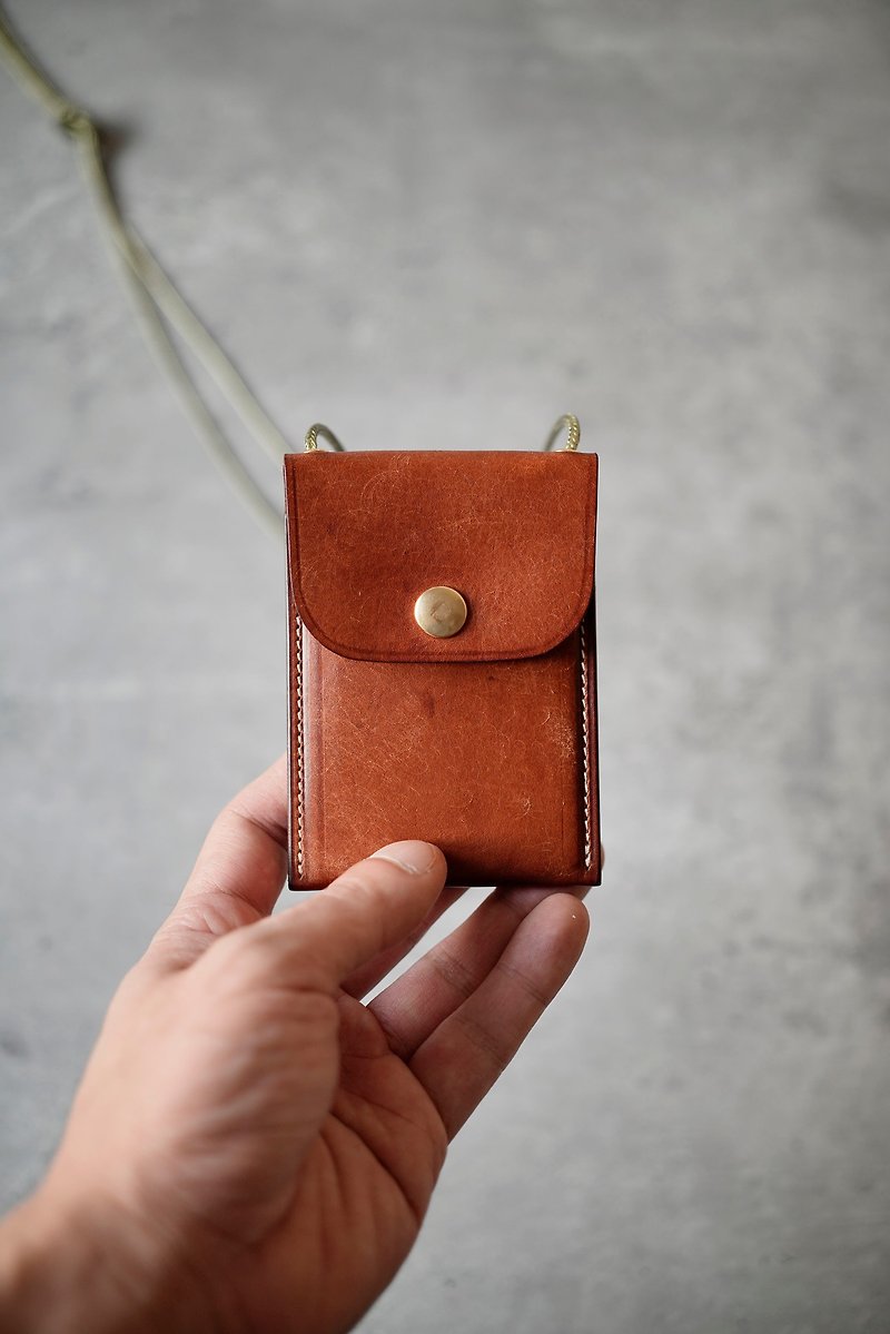 MOOS Neck ID Holder - Wallets - Genuine Leather Gold