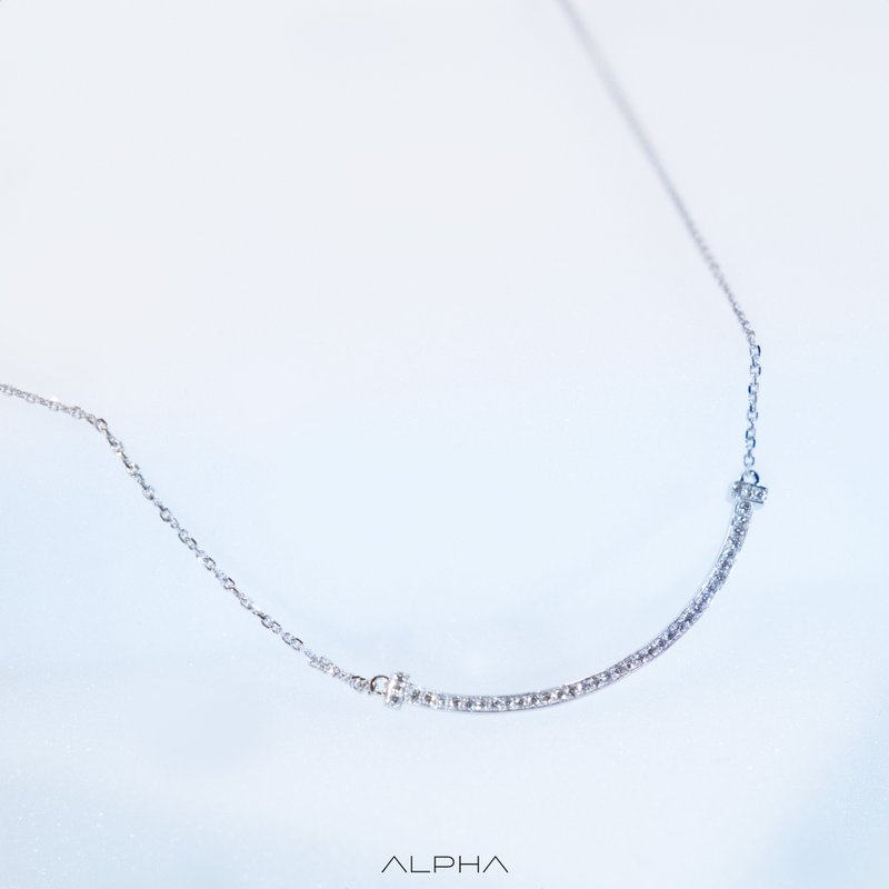 smile clavicle chain - Necklaces - Diamond 