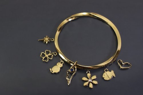 Maple jewelry design 簡約系列-扭轉黃銅配件手環