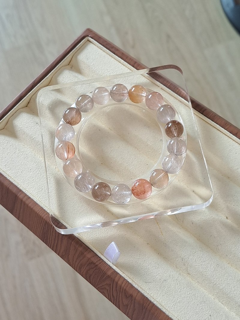 精品拉絲彩兔毛 兔毛水晶11mm淨化磁場療癒能量全面提升 - 手鍊/手環 - 水晶 多色
