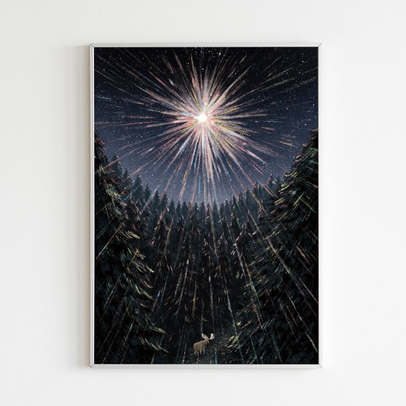 海報 (A3/A4) - Lights will guide you home - 海報/掛畫/掛布 - 紙 黑色