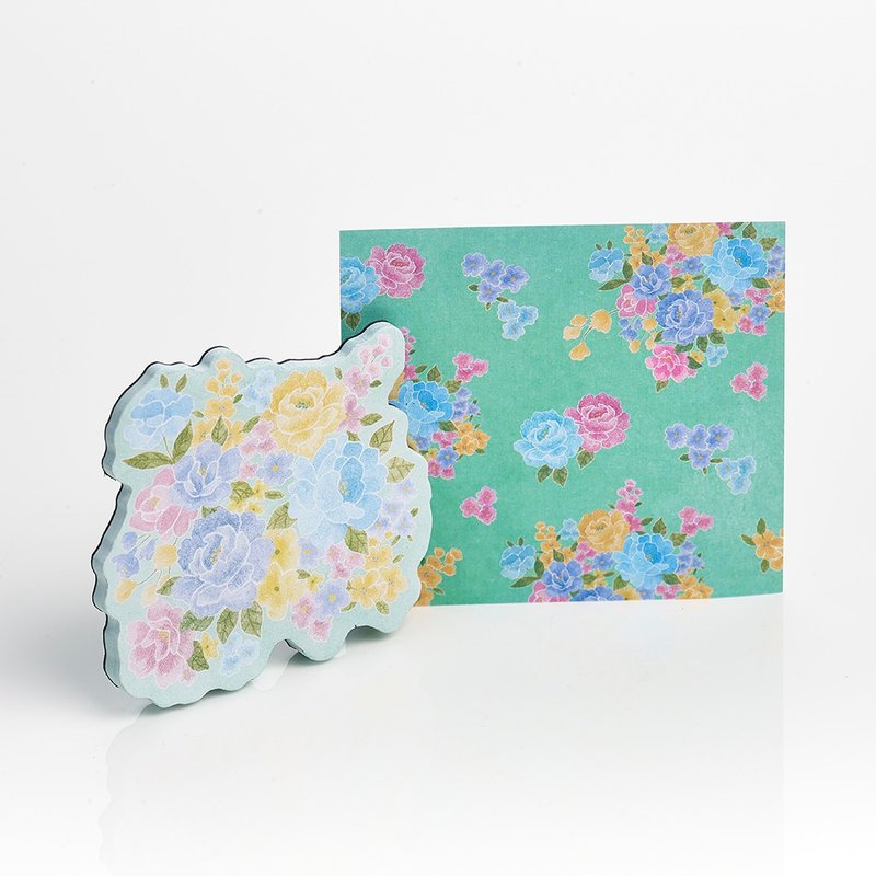 【花布先生】磁鐵便利貼-綠色 - 便條紙/便利貼 - 其他金屬 多色