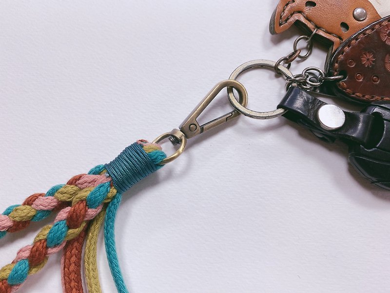 Fascinating work - hand-woven wrist strap sling - เชือก/สายคล้อง - ผ้าฝ้าย/ผ้าลินิน หลากหลายสี