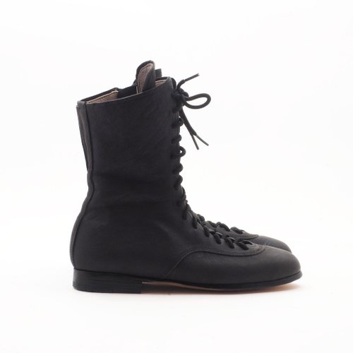 race up long boots (black)/カンガルー革ほか/革靴/b01103 - ショップ