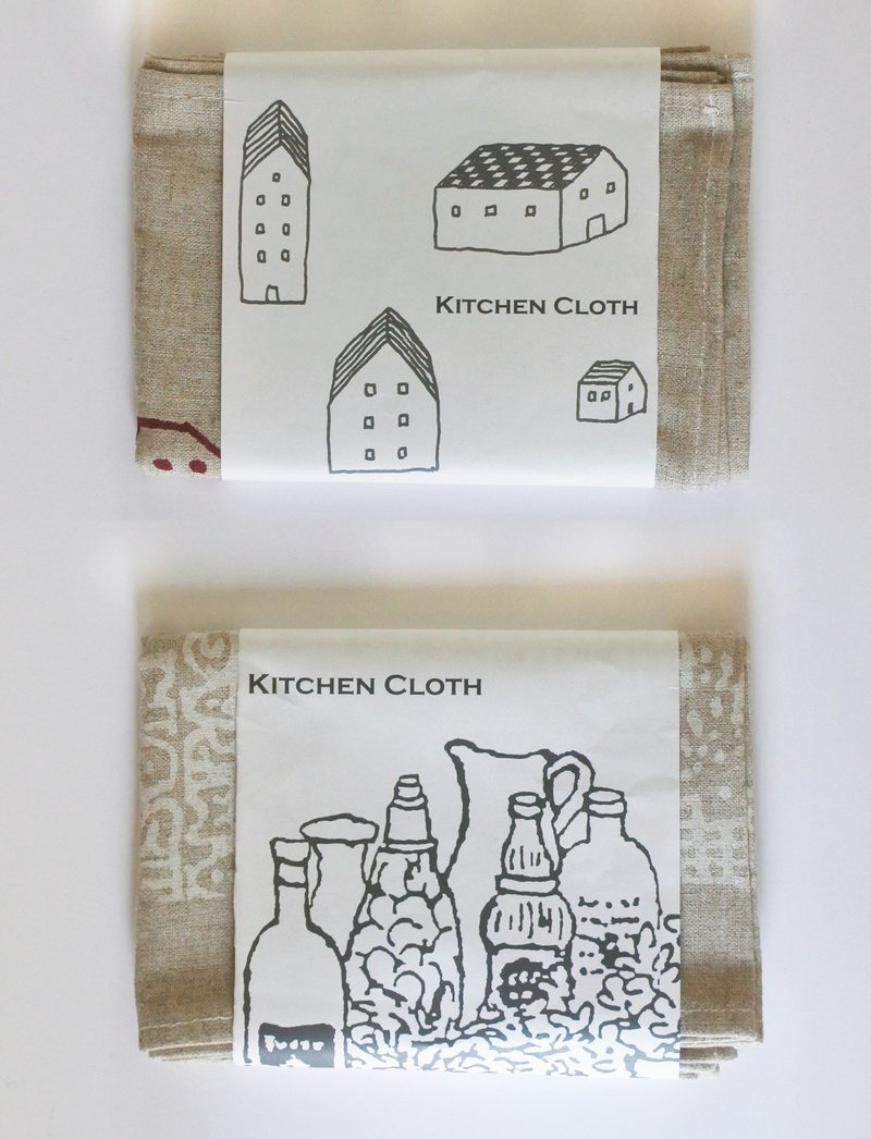 Kitchen cloth designed by Katsuji Wakisaka - อื่นๆ - ผ้าฝ้าย/ผ้าลินิน สีกากี