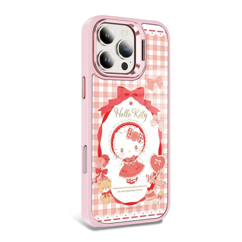 Sanrio iPhone full range of military-standard anti-fall alloy frame invisible stand phone cases - Lolita Katie - Phone Cases - Other Materials Multicolor