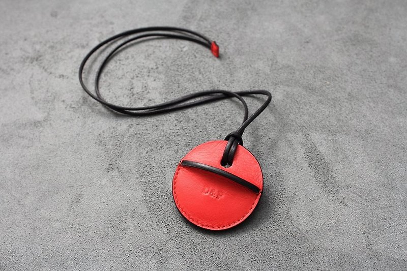 gogoro key leather case custom red customized gift - ที่ห้อยกุญแจ - หนังแท้ 