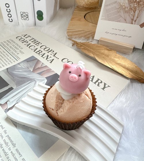 Piggy Candle韓式香氛蠟燭 小豬瑪芬蛋糕蠟燭 香氛蠟燭 甜點蠟燭