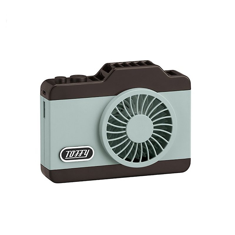 其他材質 電風扇 - 日本Toffy LED Camera Fan相機造型風扇 FN04馬卡龍綠