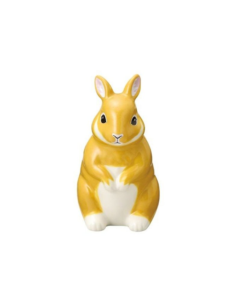 日本Magnets可愛動物系列造型陶瓷筆筒花瓶擺飾(兔子) - 花瓶/花器 - 瓷 橘色