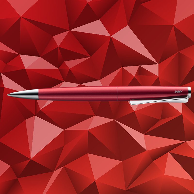 LAMY 限量 - 原子筆+筆袋禮盒 / studio 系列  - pianored 鋼琴紅 - 原子筆/中性筆 - 鋁合金 紅色
