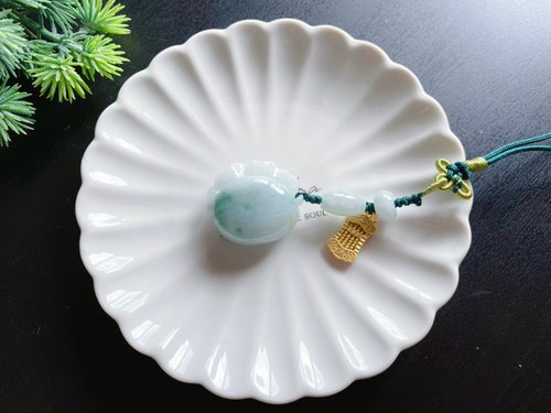 樂藏｜輕珠寶｜手作能量 天然緬甸玉 翡翠 手工雕 水餃 喜慶團圓 交好運 發大財 包