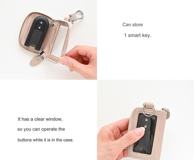 スマートキーケース シングル 【 刺繍 ワッペン 猫 】 キーケース