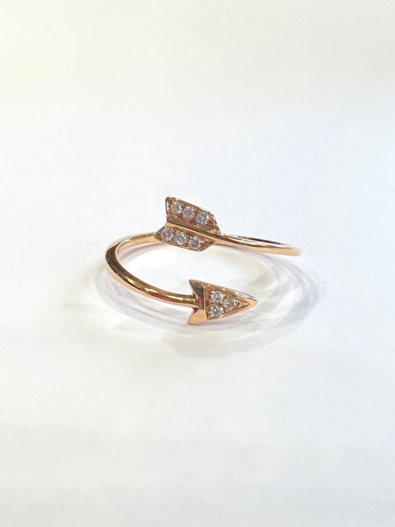 Natural Diamond K Gold Ring South Africa Diamond Rose Gold 18K K750 - แหวนทั่วไป - เพชร 