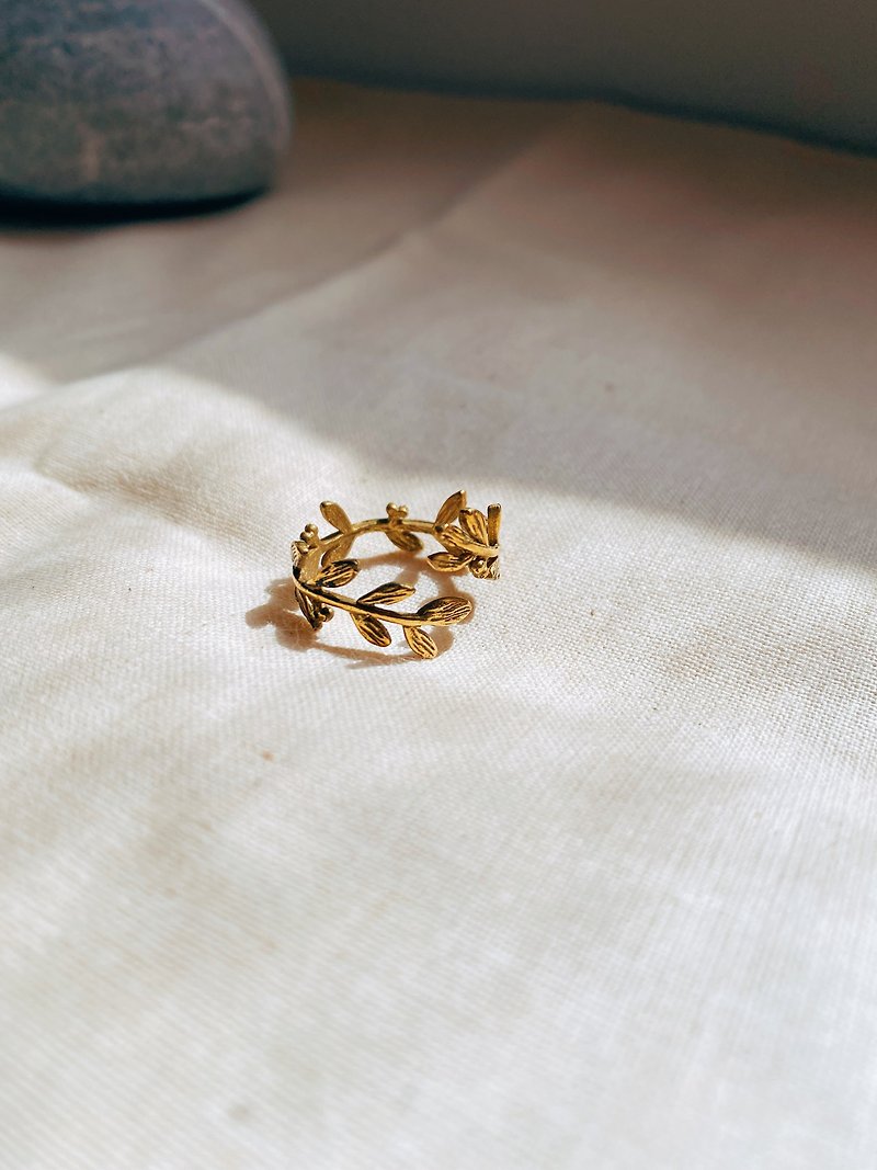 小牧歌・植物開口戒 - 戒指 - 銅/黃銅 金色