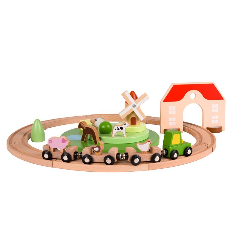 Farm small train set 25PCS - ของเล่นเด็ก - ไม้ 