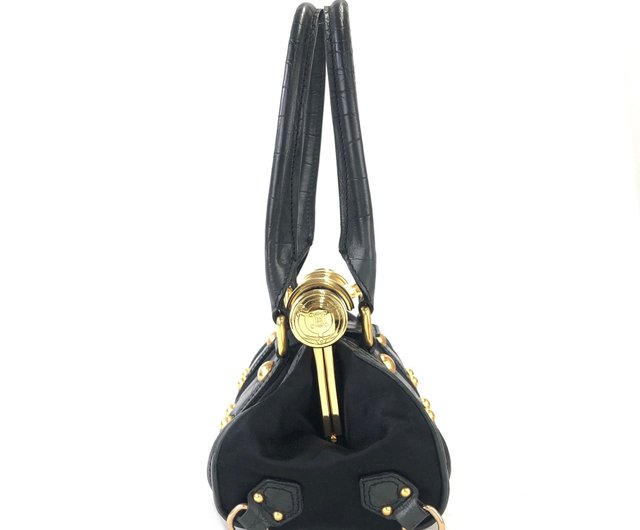 Japan direct delivery name plate used package] CELINE Celine brand logo  patent leather drawstring purse handbag black vintage vintage sb5xdm - Shop  solo-vintage Handbags & Totes - Pinkoi