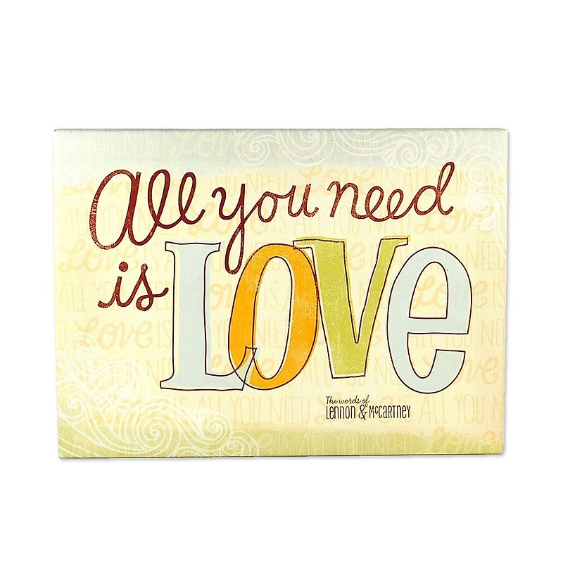 The Beatles Canvas Decoration You Need Love [Hallmark-Gifts and Other Furnishings] - ของวางตกแต่ง - โลหะ หลากหลายสี