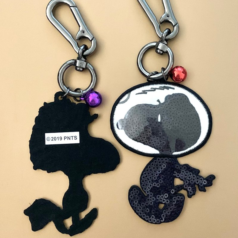 Snoopy sequins key Charm - Keychains - Other Materials Black