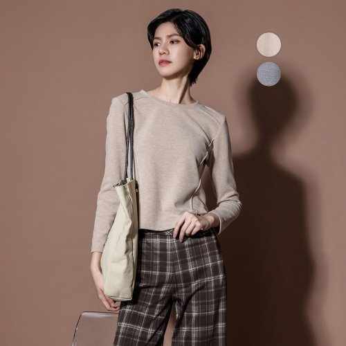 MEDUSA LADY 【MEDUSA】切線素面內搭上衣-2色(M-XL) | 女休閒上衣 女上衣