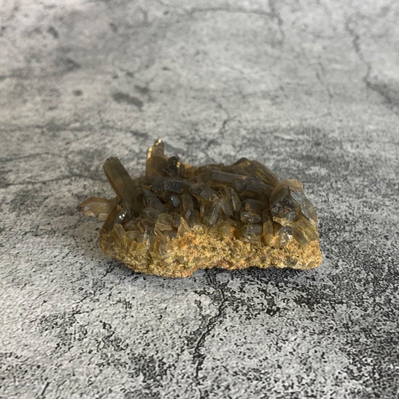 水晶簇- 茶水晶原礦  辦公室療癒微景觀 裝置擺飾 一物一圖 - 擺飾/家飾品 - 寶石 咖啡色