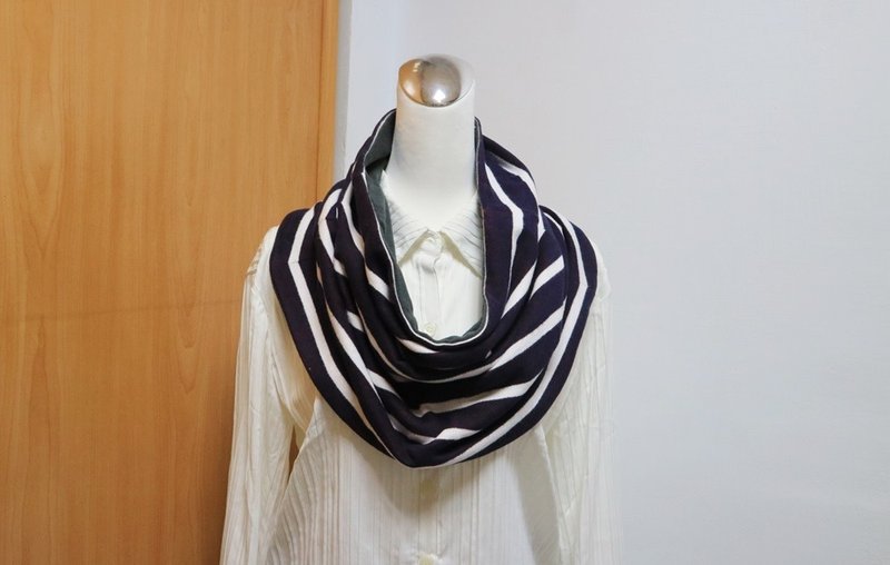 Stripes~Multiple styles of warm neck scarves, short scarves and neck hoods can be used on both sides - Knit Scarves & Wraps - Other Materials Purple