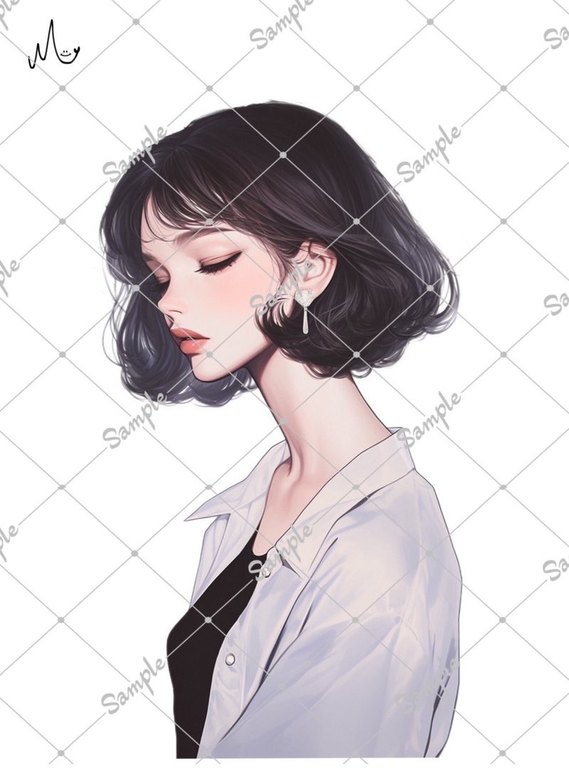 オリジナル人物ステッカー - 貼紙 - 紙 