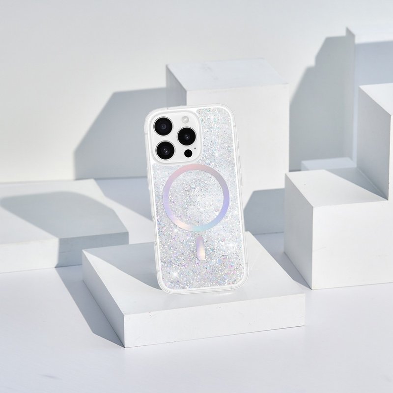 送贈品【kate spade】iPhone 16 系列 磁吸精品流沙殼 經典星沙 - 手機殼/手機套 - 塑膠 