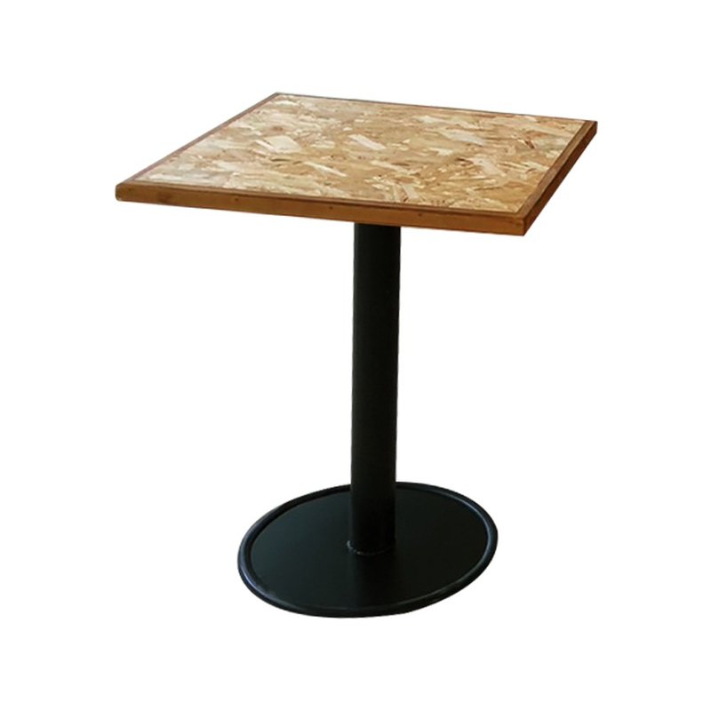 OSB board cylindrical foot disc foot table square table dining table negotiation table business empty table CU105 - เฟอร์นิเจอร์อื่น ๆ - ไม้ สีนำ้ตาล