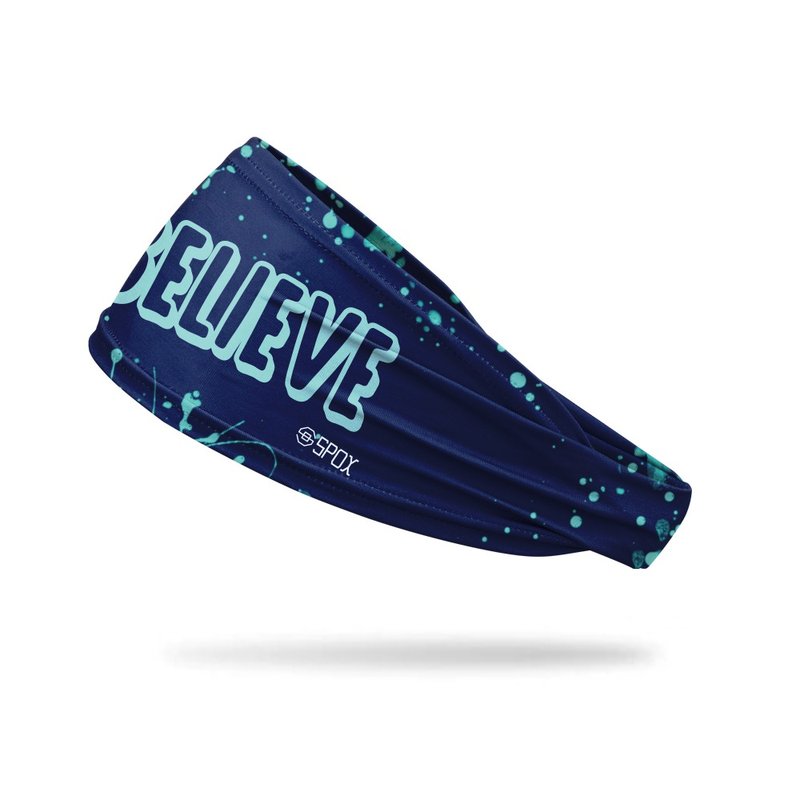 [BELIEVE: Believe] - SPOX cool sports trendy headscarf that wicks sweat and dries quickly for marathon running - Other - Polyester Blue