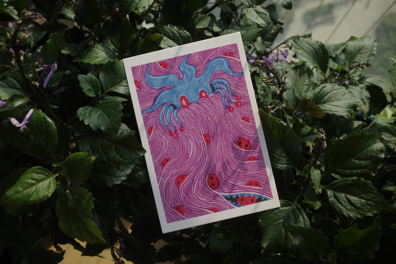 水瓶座小丑 原創馬克筆手繪插畫 明信片 148×100mm 1張 - 卡片/明信片 - 紙 多色