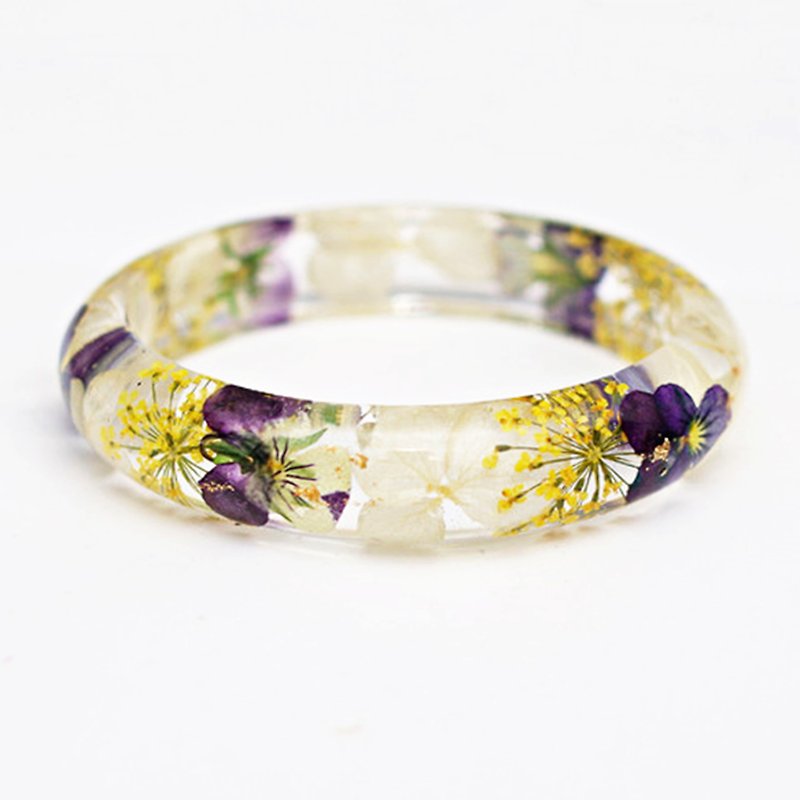 FlowerSays / Tokyo Corydalis suaveolens Hance Real Flower Bracelet / Three-Color Collection / Eternal Flowers / Bracelet - Bracelets - Plants & Flowers Yellow