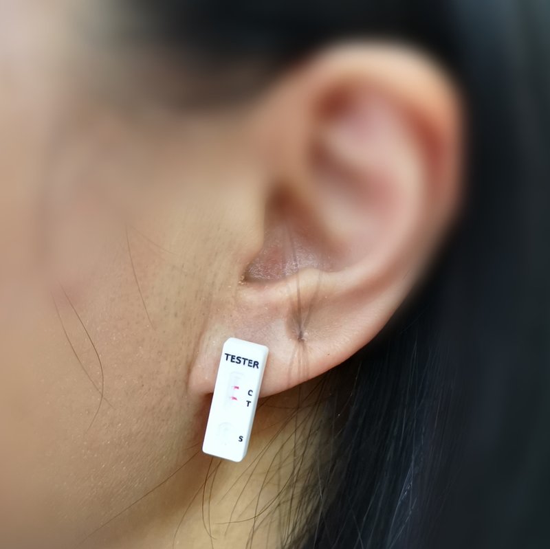 Mini Test Stick Pattern Earrings - ต่างหู - อะคริลิค 