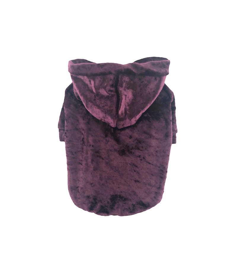 Stretch Panne Velvet Hoodie, Dog Top, Dog Clothing, Dog Apparel, - Clothing & Accessories - Other Materials Purple